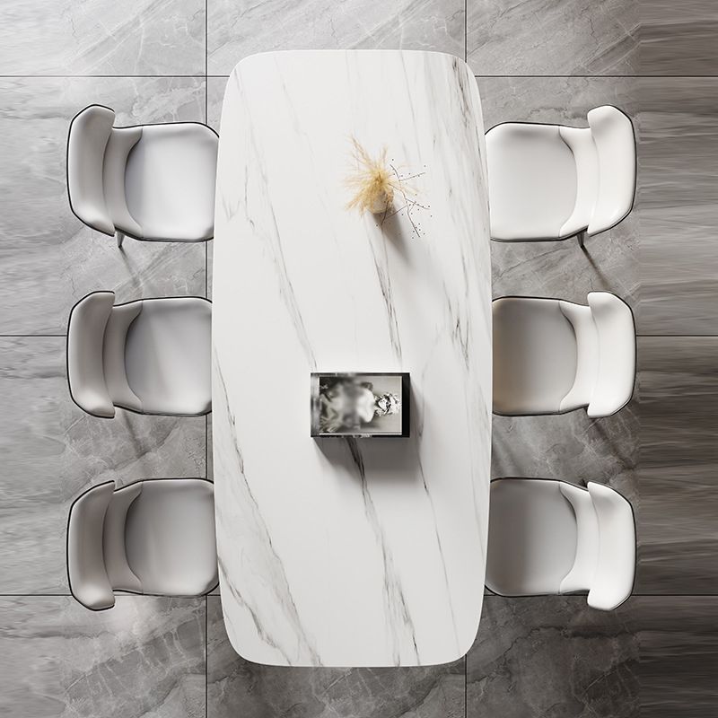 Modern Sintered Stone Top Dining Set Rectangle 1/4/5/7 Pieces Dining Table with Chairs Clearhalo 'Dining Room Sets' 'Dining Tables & Seating' 'dining_room_set' 'furn' 'furn_dining_room_set' 'Furniture' 'furniture_dining_room_set' 'Kitchen & Dining Furniture' 1200x1200_41fdccc2-0955-4b78-b725-99d3780b218f