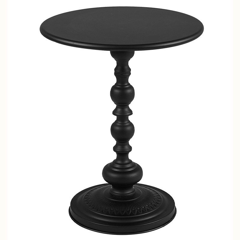 Tabla de extremo redonda de metal modernista Tabla de pedestal de 20.5 "de altura