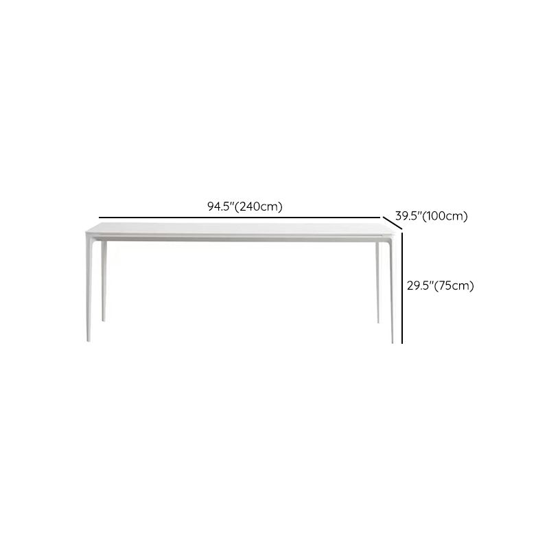 Contemporáneo 1/2/4/5/6/7 Piezas Muebles Sillas de comedor rectangulares de piedra colocadas en blanco