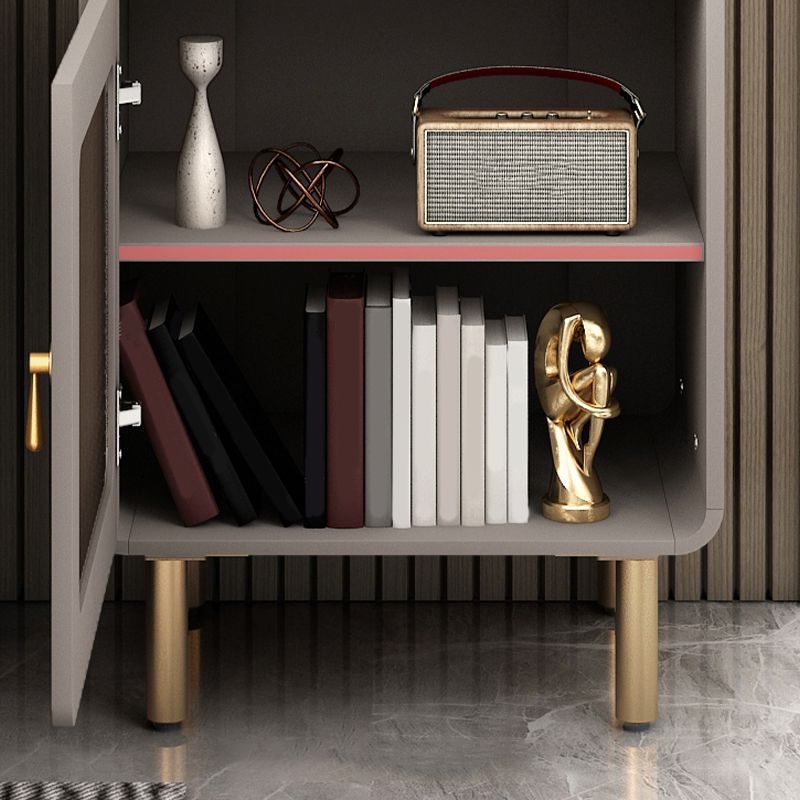 Server di pranzo in pietra sinterizzato Credenza a 2 cassetti con porta di vetro