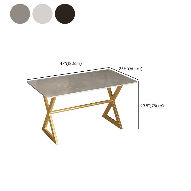Table à manger en pierre de salle à manger Table de dîner rectangulaire de luxe