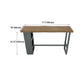 Brown Wood Pub Table with Rectangle Table Top Black Trestle Table - 41.3" H Clearhalo 'Bar Furniture' 'Bar Tables' 'bar_tables' 'furn' 'furn_bar_tables' 'Furniture' 'Kitchen & Dining Furniture' 1200x1200_4206d33f-d6dc-459b-ba6d-a19e865c9b0b