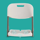 Sedia reclinabile in plastica contemporanea standard a colore singolo con gambe