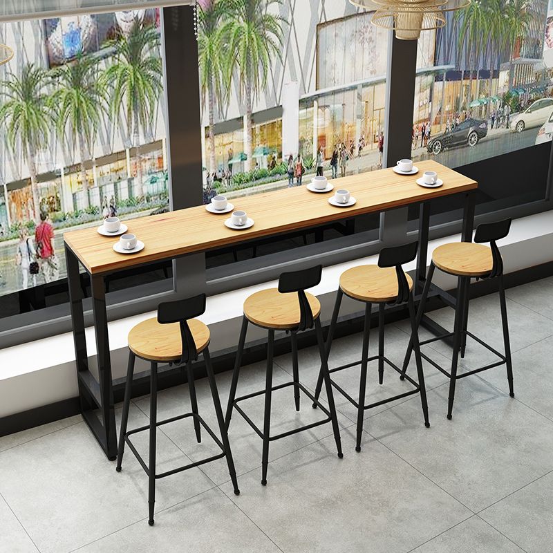 Tavolo da bar moderno Tavolo da bar rettangolare in legno massello per sala da pranzo