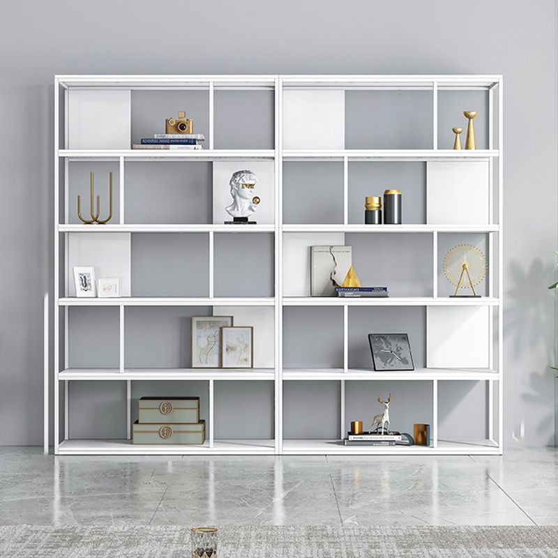 Modern Steel Bookcase Rectangular Shelves 71"H X 12" W Bookshelf for Office Clearhalo 'Bookcases' 'furn' 'furn_bookcases' 'Furniture' 'Office Furniture' 1200x1200_4208f432-9c6d-45b8-a793-183782efe5fb