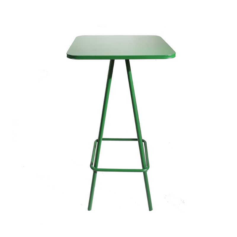 Table de table à barres carrés industrielles 1/2 pièces table de pub avec piédestal en fer