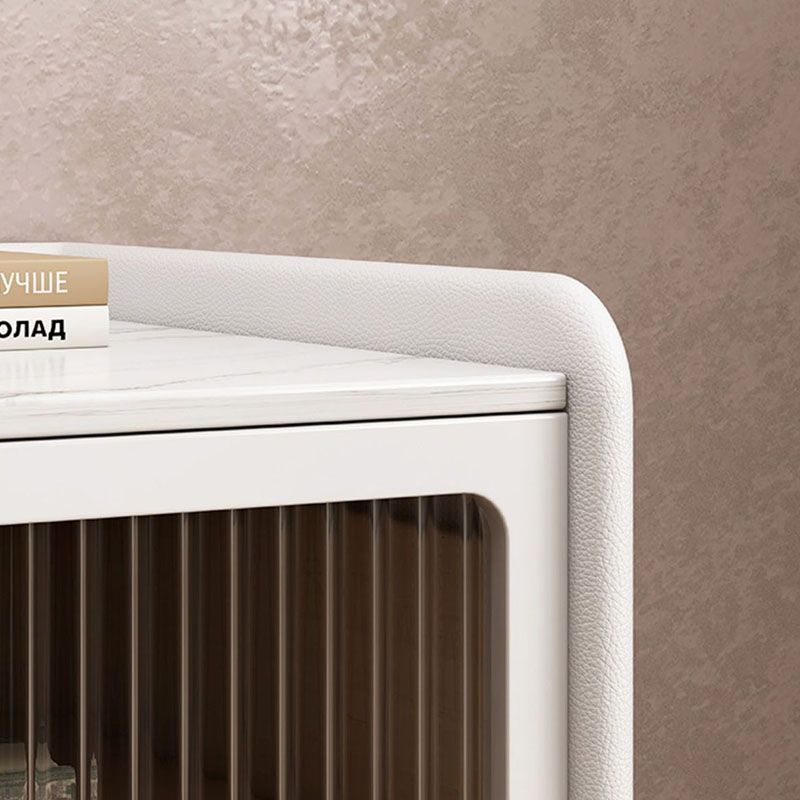 Cajones de 2 cajones incluyen mesa nocturna de la mesa de la piedra del lado de la piedra, 15.8 "de altura