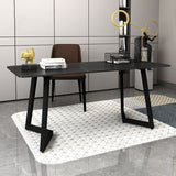 Scrivania rettangolare da ufficio in stile industriale scrivania da ufficio con gambe metalliche