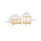 Tropical Coffee Table Glass 4 Legs Storage Round Coffee Cocktail Table Clearhalo 'Coffee & Accent Tables' 'Coffee Tables' 'coffee_tables' 'furn' 'furn_coffee_tables' 'Furniture' 'Living Room Furniture' 1200x1200_4209d4c6-a782-46cf-a2e8-bc459da3c1c2