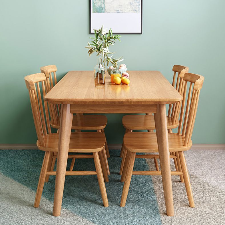 Solid Wood Modern Rectangle Dining Table Rubberwood Top Table,51.5"L x 31.5"W x 29.5"H Clearhalo ' dining_table' 'Dining Tables & Seating' 'Dining Tables' 'furn' 'furn_dining_table' 'Furniture' 'furniture_dining_table' 'Kitchen & Dining Furniture' 'kitchen&dining_furn' 'kitchen' 'kitchen_dining_table' 1200x1200_420b0a6e-e198-40b9-87ec-b0ea699f62c2