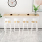 Contemporary Bar Stools Metal and Solid Wood Counter Height Stools