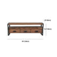 Industrial Wooden Media Console with Drawers, Brown Stand Console Clearhalo 'furn' 'furn_tv_stands_entertainment_centers' 'Furniture' 'Living Room Furniture' 'TV Stands & Entertainment Centers' 'TV Stands & Media Storage Furniture' 'tv_stands_entertainment_centers' 1200x1200_420c571b-a6f2-4584-8388-01d7241ece18
