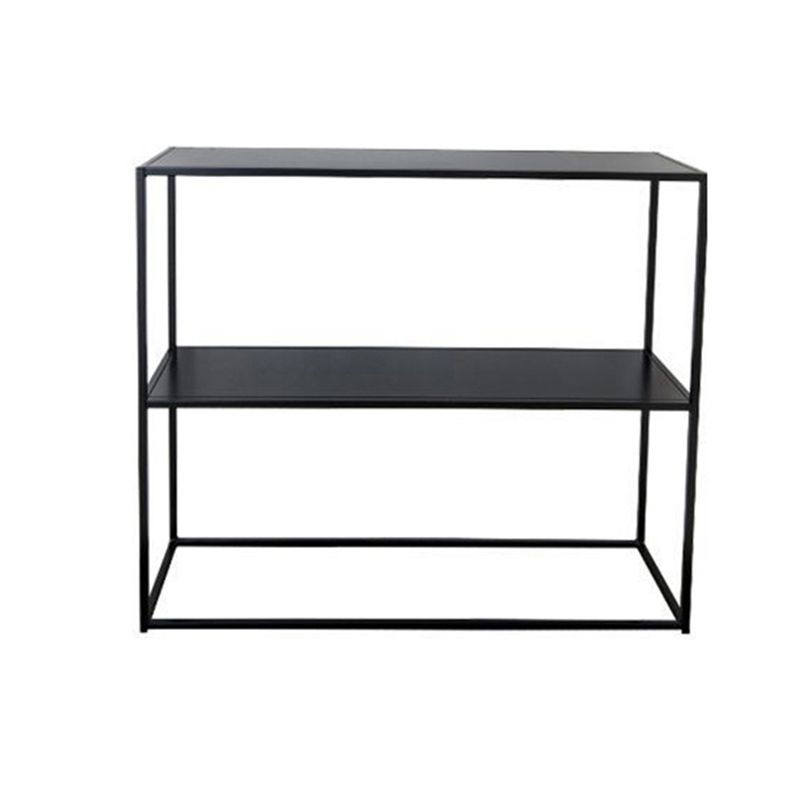 Etagere Metal Bookshelf 2-tier Open Back Modern Bookcase in Burnish
