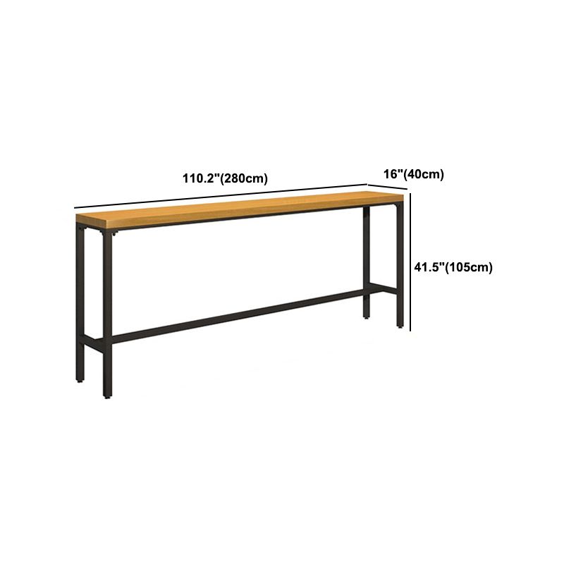 Modern 1/6/11 Pieces Bar Table Set Rectangle Pine Wood Counter Table with Backrest Stools