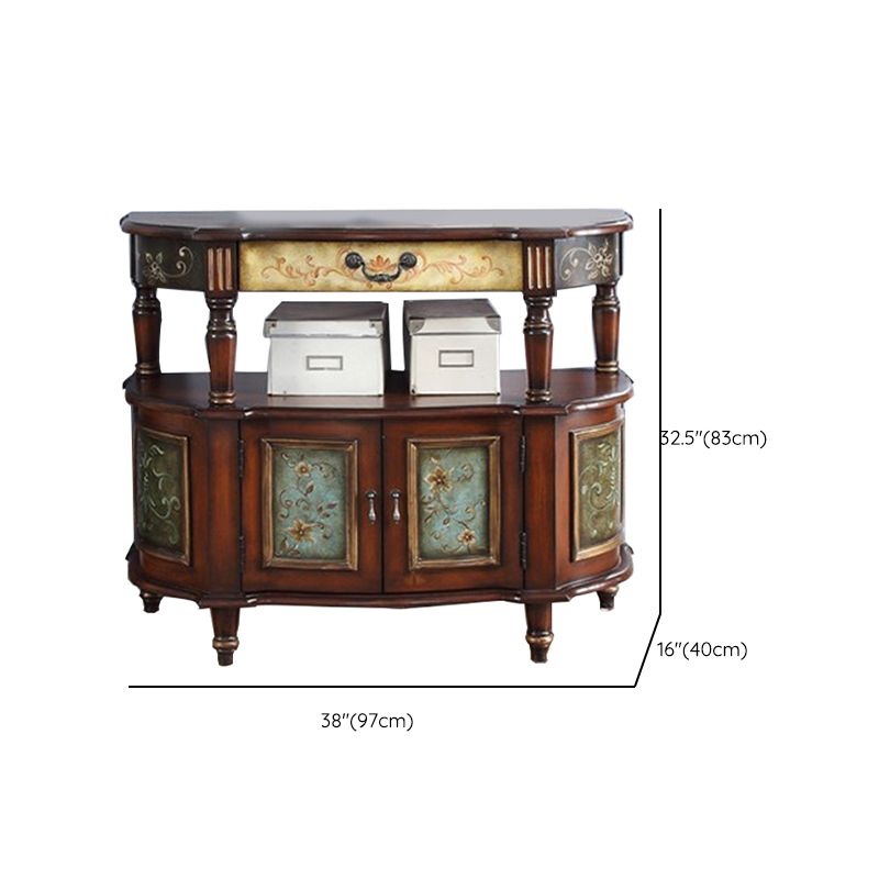 Mid-Century Modern Distressed Wood Storage Cabinet 1 - Door & 1 - Drawer Cabinet Clearhalo 'Cabinets & Chests' 'cabinets_chests' 'furn' 'furn_cabinets_chests' 'Furniture' 'Living Room Furniture' 1200x1200_4210e4e6-0881-4d96-bece-aaab43aa8725