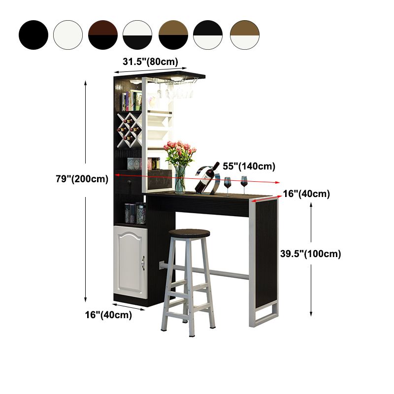 Contemporary Bar Dining Table Rectangle Bar Dining Table with Trestle Base Clearhalo 'Bar Furniture' 'Bar Tables' 'bar_tables' 'Furniture' 'furniture_bar_tables' 'Kitchen & Dining Furniture' 1200x1200_4211e8a3-76ff-4692-9575-1278aed170d4