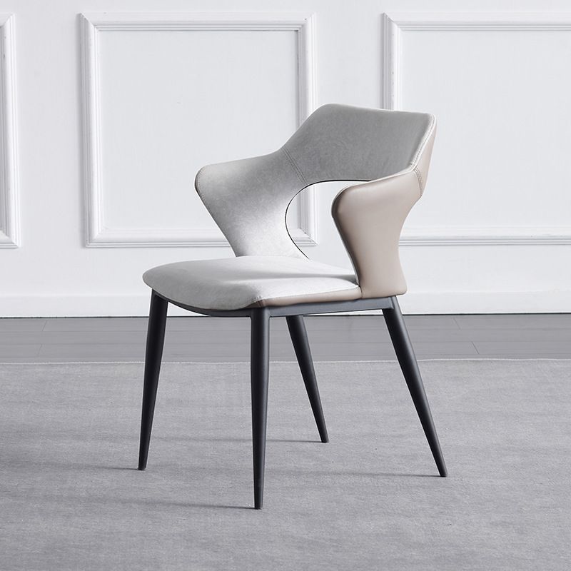 Metal Contemporary Dining Room Chair Metallic Finish Open Back Dining Side Chair Clearhalo 'Dining Chairs' 'Dining Tables & Seating' 'dining_chair' 'furn' 'furn_dining_chair' 'Furniture' 'furniture_dining_chair' 'Kitchen & Dining Furniture' 1200x1200_42120949-f14f-4ba6-b802-ecffa350fbea