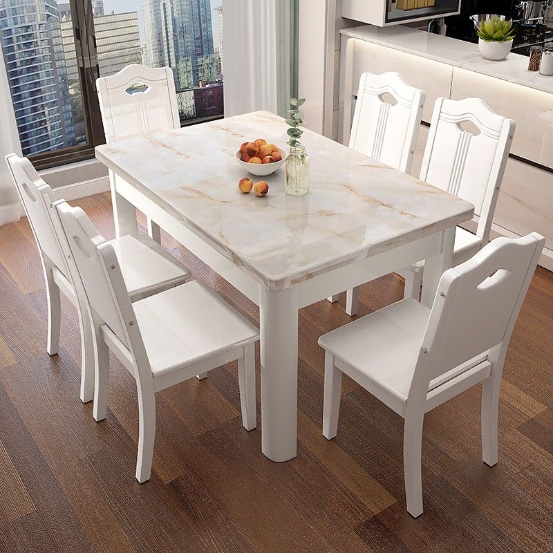 Rectangle Dining Room Dinner Kitchen Table Modern Dining Table Clearhalo 'Dining Tables & Seating' 'Dining Tables' 'dining_table' 'furn' 'furn_dining_table' 'Furniture' 'Kitchen & Dining Furniture' 1200x1200_4212501c-a451-4a34-80c0-c345c2d1eb02