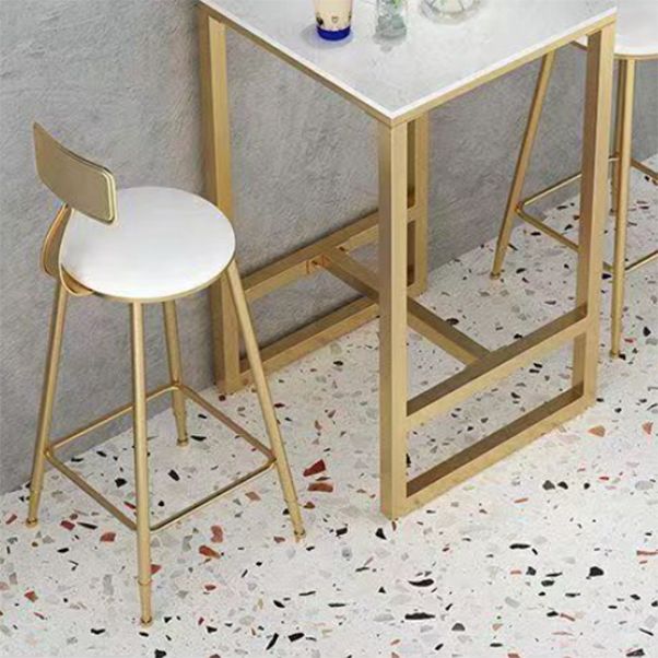 Glam Pub Table Set 1/3/5 Pieces Faux Marble Bar Table with Stools Clearhalo 'Bar Furniture' 'furn' 'furn_home_bar_bar_sets' 'Furniture' 'Home Bars & Bar Sets' 'home_bar_bar_sets' 'Kitchen & Dining Furniture' 1200x1200_421476da-60be-4c07-bf5b-18e91dd65ea5