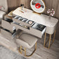 Luxurious 5 Storage Drawer Solid Wood Desk 31.5" Makeup Vanity Desk