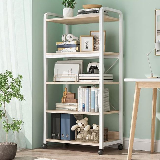 Industrial Open Etagere Bookshelf Steel Frame Manufactured Wood Shelf Bookshelf Clearhalo 'Bookcases' 'furn' 'furn_bookcases' 'Furniture' 'furniture_bookcases' 'kitchen' 'kitchen_bookcases' 'Living Room Furniture' 'Office Furniture' 1200x1200_421760ae-544f-469d-88c5-518443d98a8c