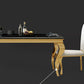Traditional Luxury Dining Table Rectangle Metal Gold Tripod Dining Table Clearhalo 'Dining Tables & Seating' 'Dining Tables' 'dining_table' 'furn' 'furn_dining_table' 'Furniture' 'furniture_dining_table' 'Kitchen & Dining Furniture' 'kitchen' 'kitchen_dining_table' 1200x1200_4217980e-1cef-4961-93bb-b571fceae94d