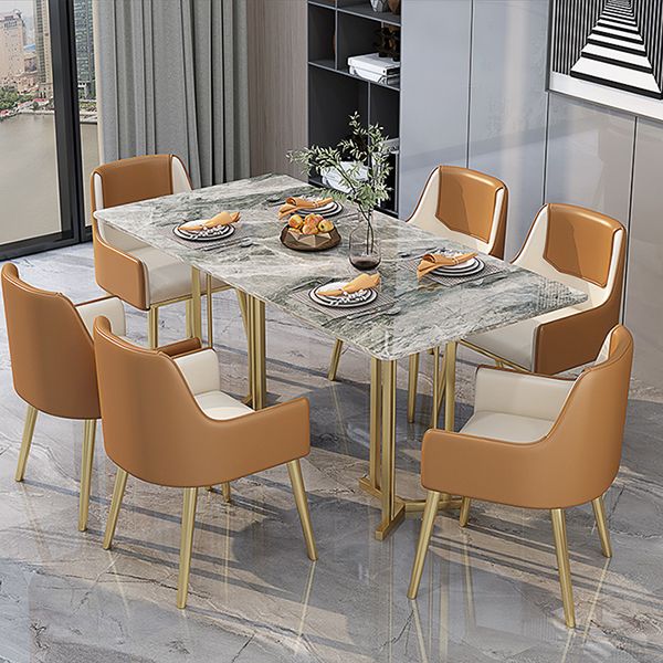 1/2/5/7 Pieces Luxury Dining Set Sintered Stone Dining Table with Leather Chairs Clearhalo 'Dining Room Sets' 'Dining Tables & Seating' 'dining_room_set' 'furn' 'furn_dining_room_set' 'Furniture' 'furniture_dining_room_set' 'Kitchen & Dining Furniture' 'kitchen&dining_furn' 'kitchen' 1200x1200_4219e1f8-6991-4939-8fce-10f682a28fce