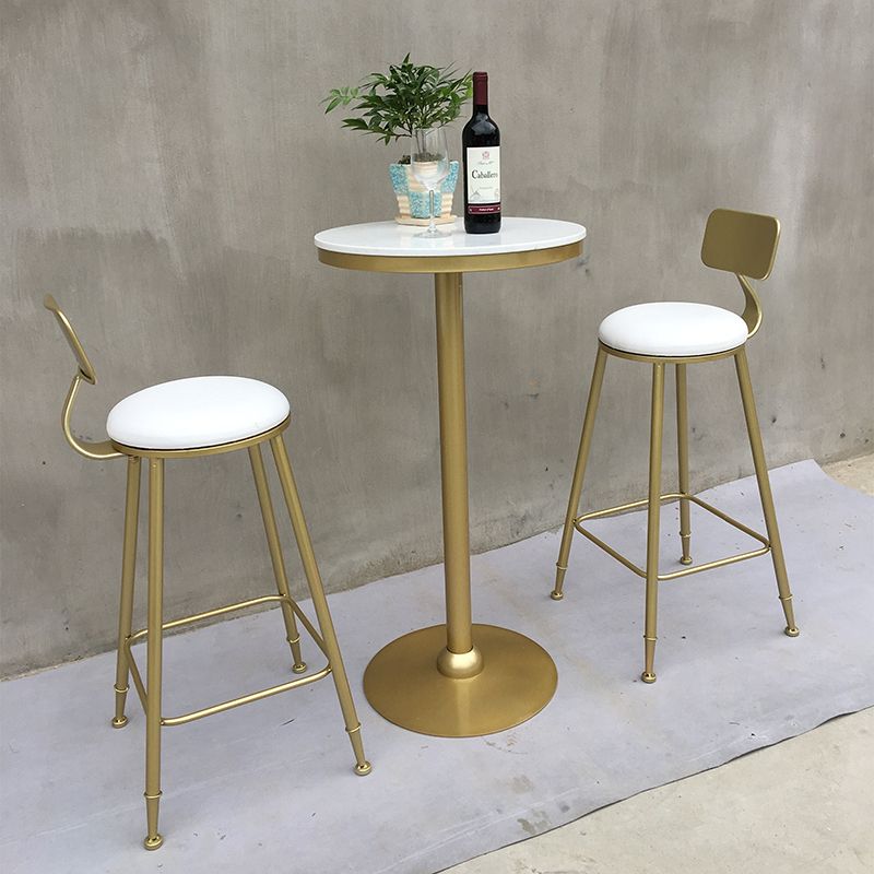 Modern Round Pub Table Set 1/2/3 Pieces Bar Table with Metal Stools Clearhalo 'Bar Furniture' 'furn' 'furn_home_bar_bar_sets' 'Furniture' 'Home Bars & Bar Sets' 'home_bar_bar_sets' 'Kitchen & Dining Furniture' 1200x1200_421aa4a3-7fb1-4f6b-9157-53b0e285077c