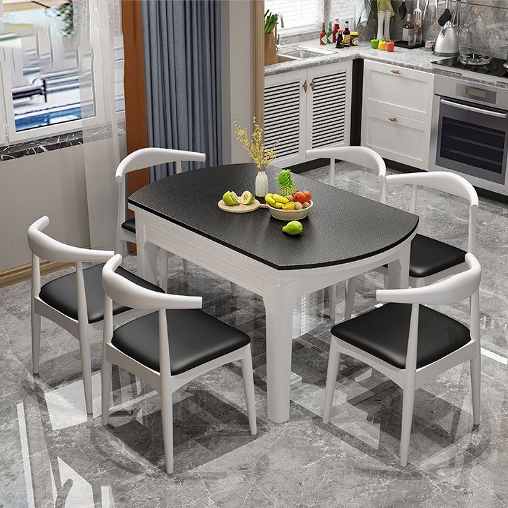 Eigentijdse keuken eettafel Houten eettafel met bladverlenging