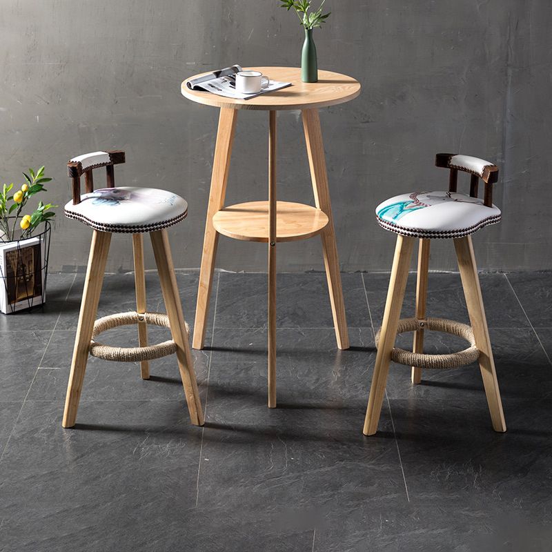 Simple Style Round Bar Table Wood Top Pub Table for Living Room Clearhalo 'Bar Furniture' 'Bar Tables' 'bar_tables' 'Furniture' 'furniture_bar_tables' 'Kitchen & Dining Furniture' 1200x1200_421c69d4-420b-4f01-b89a-d49b14f2097d