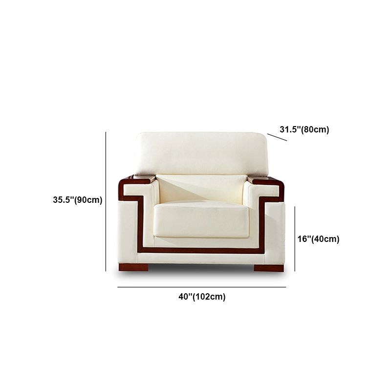 Blanc Contemporain Sectional Square Bras standard canapé standard pour le salon, appartement