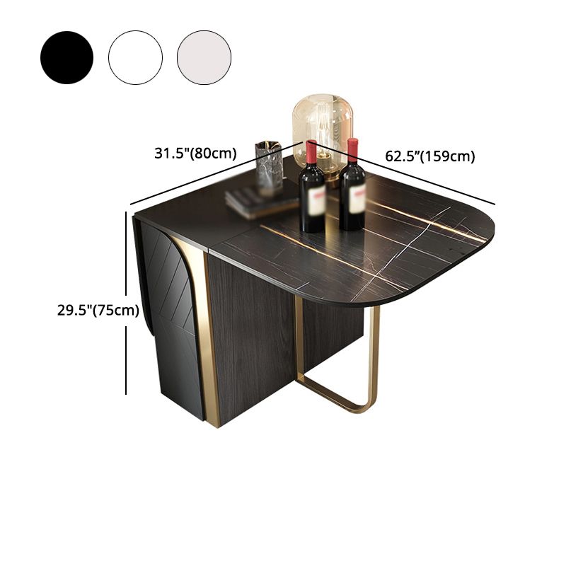 Modern 1/2/3/5 Pieces Foldable Dining Table Set with Sintered Stone Rectangle Dinette Set Clearhalo 'Dining Room Sets' 'Dining Tables & Seating' 'dining_room_set' 'furn' 'furn_dining_room_set' 'Furniture' 'furniture_dining_room_set' 'Kitchen & Dining Furniture' 'kitchen&dining_furn' 'kitchen' 1200x1200_422002fd-26a3-4cf8-988a-1227da82e300