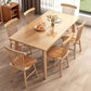Simple Style Dining Table Rubberwood Solid Wood with 4 Legs Base Table in Wood Color Clearhalo ' dining_table' 'Dining Tables & Seating' 'Dining Tables' 'Furniture' 'furniture_dining_table' 'Kitchen & Dining Furniture' 'kitchen&dining_furn' 'kitchen' 'kitchen_dining_table' 1200x1200_42206eaf-ebe7-4f2e-bda4-9a00f8a66b00