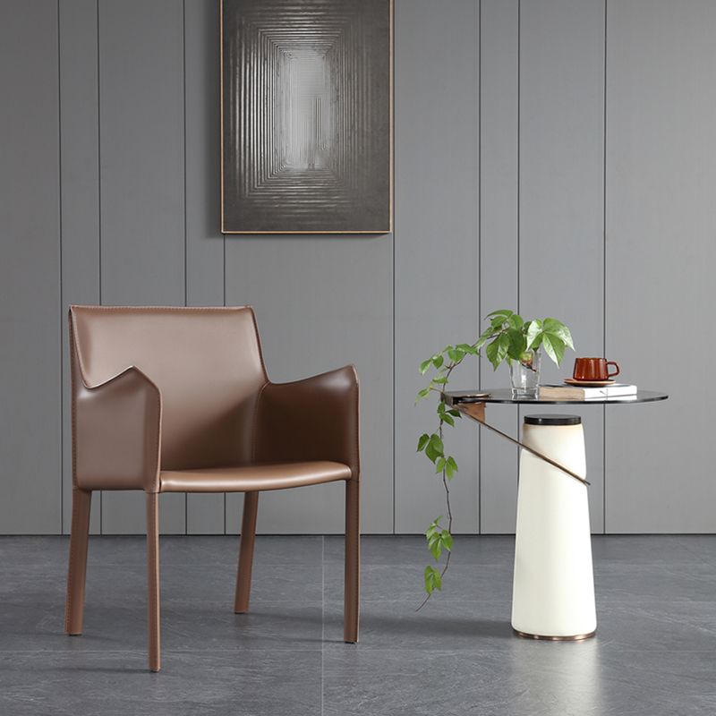 Modern Metal Dining Room Chairs Arm Leather Dining Chair for Restaurant Use (Set of 2) Clearhalo ' kitchen&dining_furn' 'Dining Chairs' 'Dining Tables & Seating' 'dining_chair' 'furn' 'furn_dining_chair' 'Furniture' 'furniture_dining_chair' 'Kitchen & Dining Furniture' 'kitchen' 1200x1200_42208dbe-7e0d-43de-a106-b14ed1609789