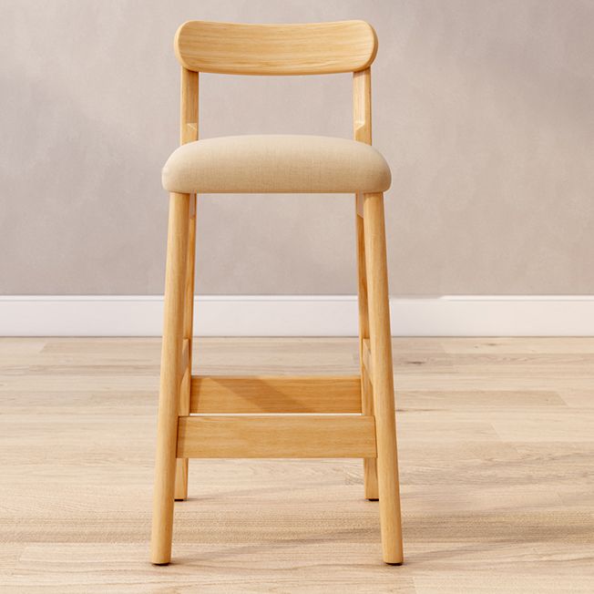 Modern Solid Wood Counter Stool Bar-height Low Back Bar Stool with Footrest Clearhalo 'Bar Furniture' 'Bar Stools' 'bar_stools' 'furn' 'furn_bar_stools' 'Furniture' 'Kitchen & Dining Furniture' 1200x1200_4221bf93-9009-4f4b-80a5-9fadc8cf0db8