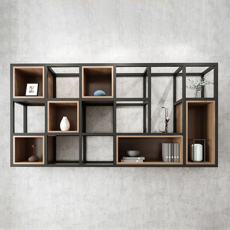 Industrial Style Bookcase Wall Mounted Bookshelf for Office and Study Room Clearhalo 'Bookcases' 'furn' 'furn_bookcases' 'Furniture' 'Office Furniture' 1200x1200_42237fed-ea88-417e-9a0b-b638c2b91e51