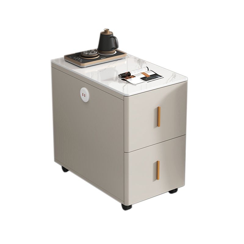 Contemporary Rectangle Sofa Side Accent Table with 2 Drawers Clearhalo 'Coffee & Accent Tables' 'End & Side Tables' 'end_side_tables' 'furn' 'furn_end_side_tables' 'Furniture' 'Living Room Furniture' 1200x1200_4223f65c-3ca4-421b-87d9-7cbf7e3f216b