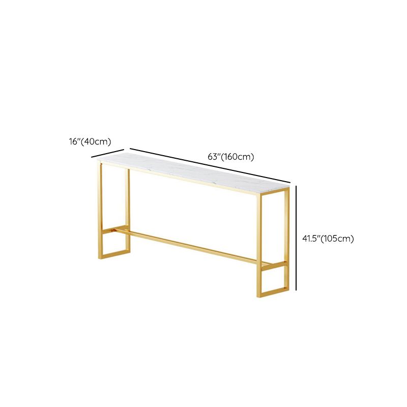 Juego de mesa de bar Glam de 1/2/3 piezas, mesa de bar rectangular con taburetes altos de metal