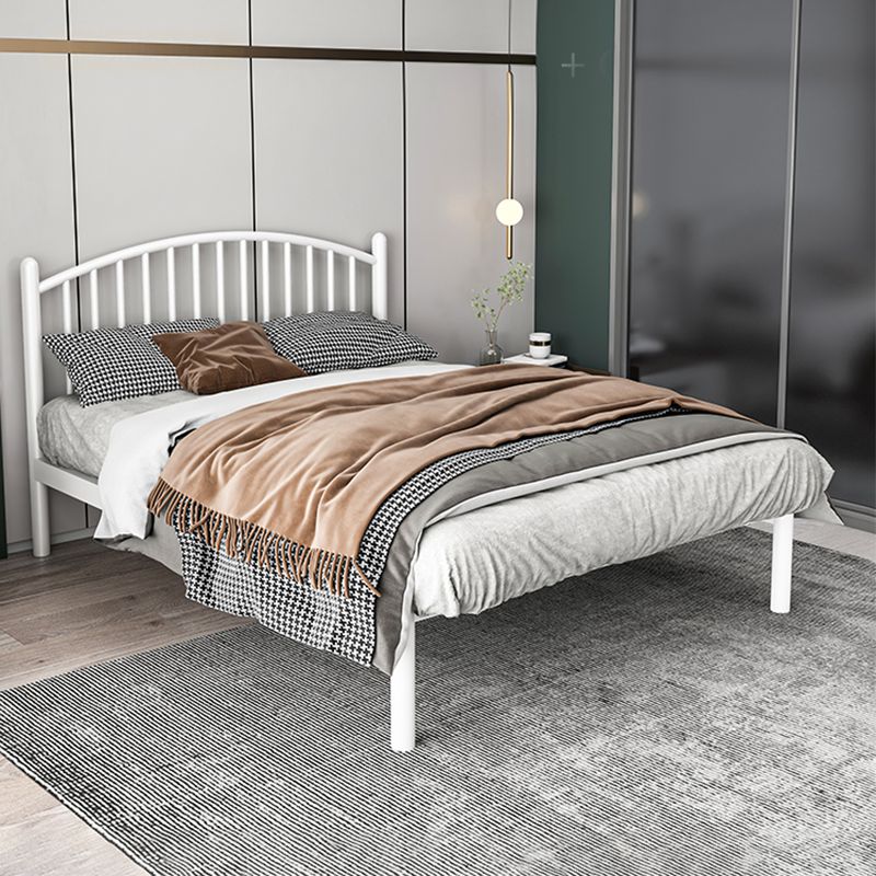 Metal Glam Slat Bed with Headboard Standard Bed with Metal Legs Clearhalo 'Bedroom Furniture' 'Beds' 'furn' 'furn_beds' 'Furniture' 1200x1200_4225c802-a8b2-453b-9d8b-f5082190f8b5