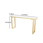 Glam Indoor Counter Wine Table White Marble Gold Base Counter Height Dining Table