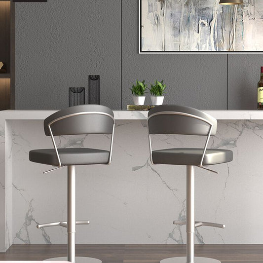 Leather Bar Stool Adjustable Backrest Counter Stool for Bristol With Cushion Clearhalo 'Bar Furniture' 'Bar Stools' 'bar_stools' 'furn' 'furn_bar_stools' 'Furniture' 'Kitchen & Dining Furniture' 1200x1200_42271662-43e6-46df-bb31-d405d651b836