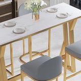 Stone Bar Dining Table Traditional Luxury Rectangle Bar Table with Trestle Base Clearhalo 'Bar Furniture' 'Bar Tables' 'bar_tables' 'Furniture' 'furniture_bar_tables' 'Kitchen & Dining Furniture' 1200x1200_42282c5b-edc5-4793-96c6-2f082e39ceee