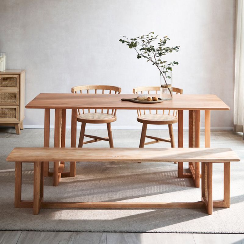 Rectangle Ash Wood Table for Restaurant Modern Dining Table with Double Pedestal Clearhalo ' dining_table' 'Dining Tables & Seating' 'Dining Tables' 'furn' 'furn_dining_table' 'Furniture' 'furniture_dining_table' 'Kitchen & Dining Furniture' 'kitchen&dining_furn' 'kitchen' 'kitchen_dining_table' 1200x1200_4228852b-57c2-4fd6-aa30-c8297b2bce41