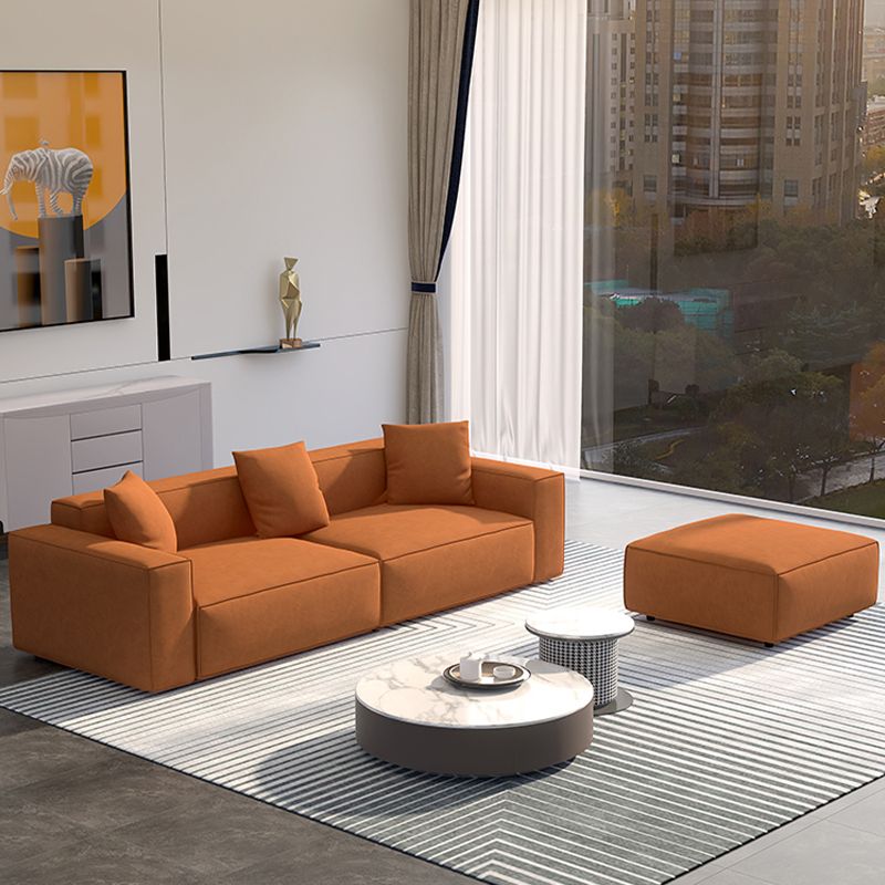 Square Armrest Latex Padded/light Grey Dark Grey/off-white/orange Sofa Clearhalo 'Furniture' 'furniture_sofas' 'kitchen' 'kitchen_sofas' 'Living Room Furniture' 'Sofa' 'sofas' 1200x1200_422922e4-564f-47da-8242-5a78c46cc562