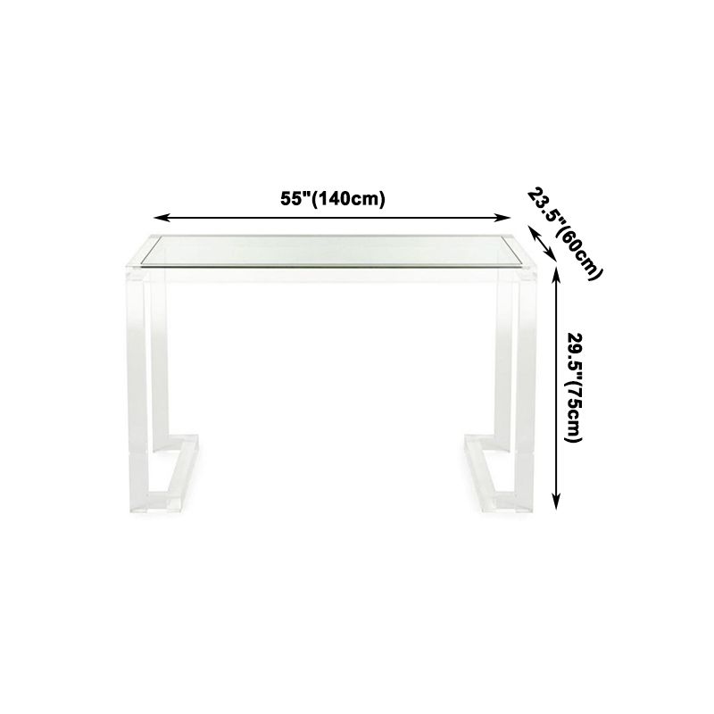 Acrylic Contemporary Rectangular Dining Table Clear Glass Table for Dining Room Clearhalo ' dining_table' 'Dining Tables & Seating' 'Dining Tables' 'furn' 'furn_dining_table' 'Furniture' 'furniture_dining_table' 'Kitchen & Dining Furniture' 'kitchen&dining_furn' 'kitchen' 'kitchen_dining_table' 1200x1200_422ad197-93e9-43be-8f20-f9bbd84b59bc