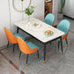Sintered Stone Dining Table Traditional Luxury 4 Legs Table with Metal Base Clearhalo 'Dining Tables & Seating' 'Dining Tables' 'dining_table' 'furn' 'furn_dining_table' 'Furniture' 'furniture_dining_table' 'Kitchen & Dining Furniture' 'kitchen' 'kitchen_dining_table' 1200x1200_422b1dea-9040-451b-ae61-58f8bbf63def