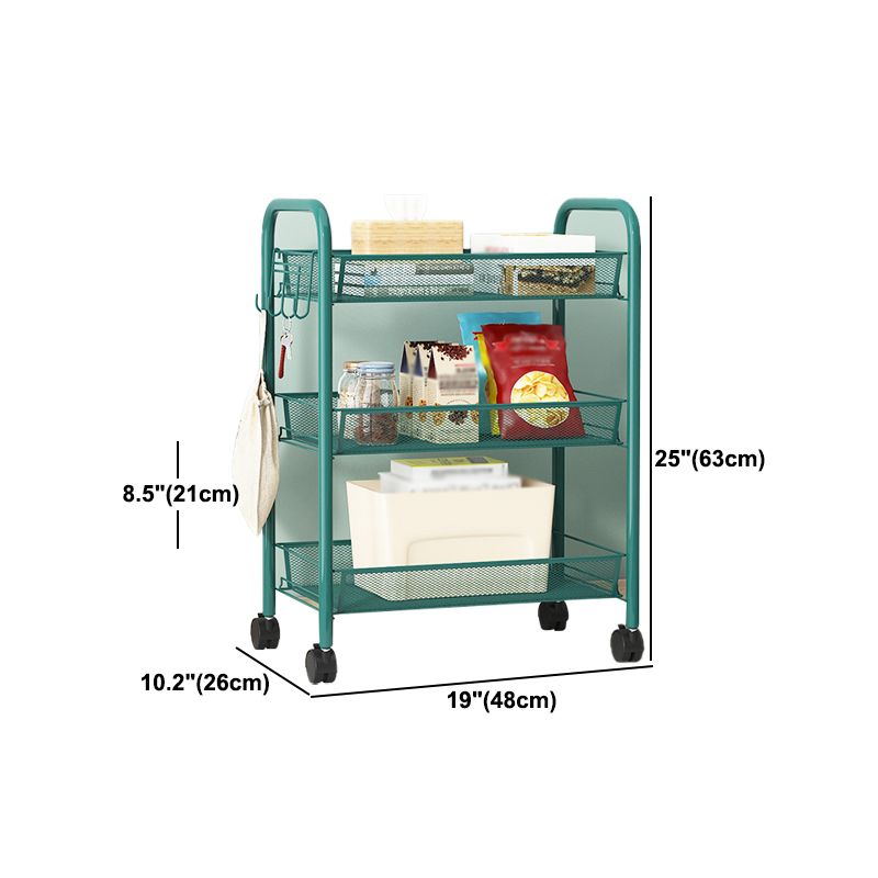 Metal Frame Open Etagere Bookshelf Contemporary Vertical Bookcase with Caster Wheels Clearhalo 'Bookcases' 'furn' 'furn_bookcases' 'Furniture' 'Office Furniture' 1200x1200_422c9b8f-41ff-494f-bc29-e2ca14810f8e