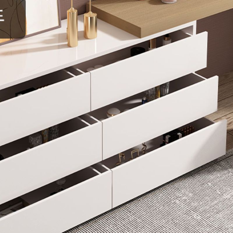 3-delige moderne verlichte spiegel houten ijdelheid kaptafel ingesteld met lade