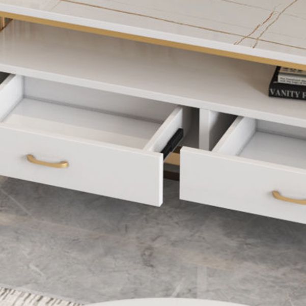 Glam Style TV Stand Open Storage TV Stand Console with 2-Drawer Clearhalo 'furn' 'furn_tv_stands_entertainment_centers' 'Furniture' 'Living Room Furniture' 'TV Stands & Entertainment Centers' 'TV Stands & Media Storage Furniture' 'tv_stands_entertainment_centers' 1200x1200_422e2b34-9d57-4de9-a066-580fb46b4b90