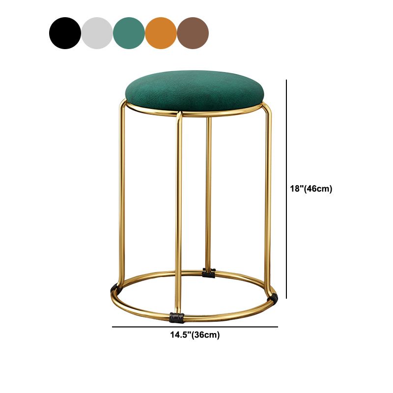 Velvet Scratch Resistant Ottoman Pure Color Round Glam Standard Round Ottoman Clearhalo 'furn' 'furn_ottomans_poufs' 'Furniture' 'Living Room Furniture' 'Ottomans & Poufs' 'ottomans_poufs' 1200x1200_422e76f1-3d38-46cb-a369-ef68c7791e63